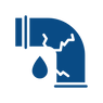 Ikon av lekkasje i et rør